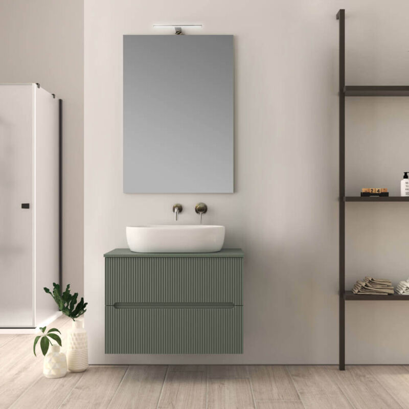 foto del prodotto baden haus mobile bagno 80 cm verde opaco cannettato palermo