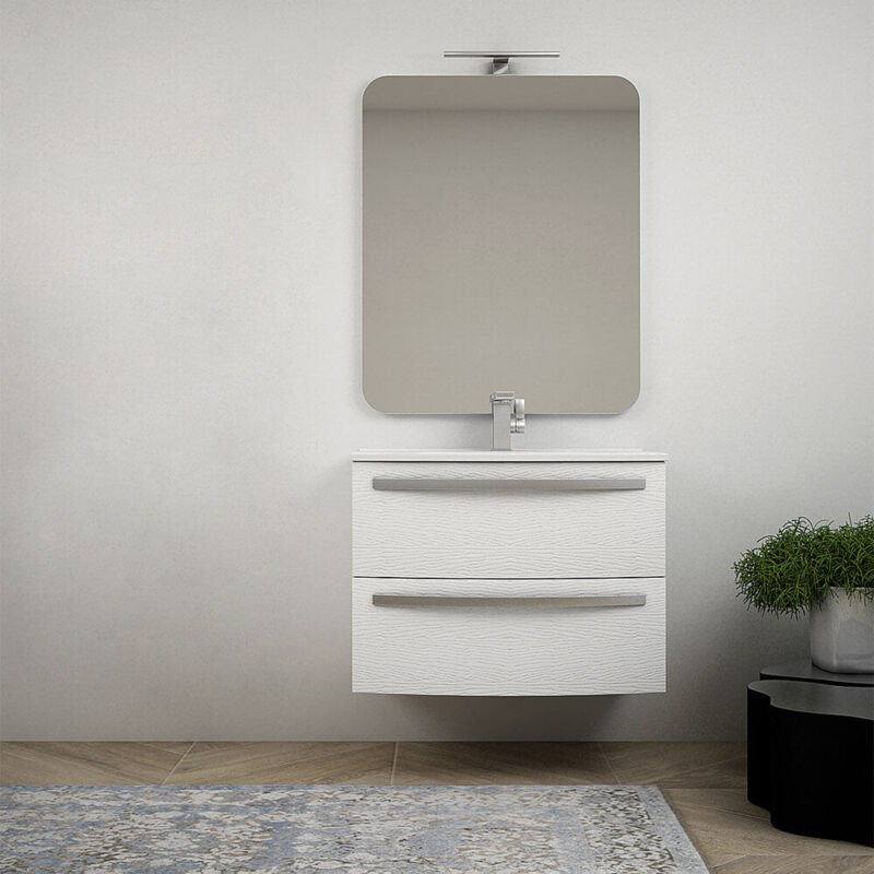 foto del prodotto baden haus mobile per bagno 75 cm tondo bianco frassino sospeso berlino senza specchio e senza colonna