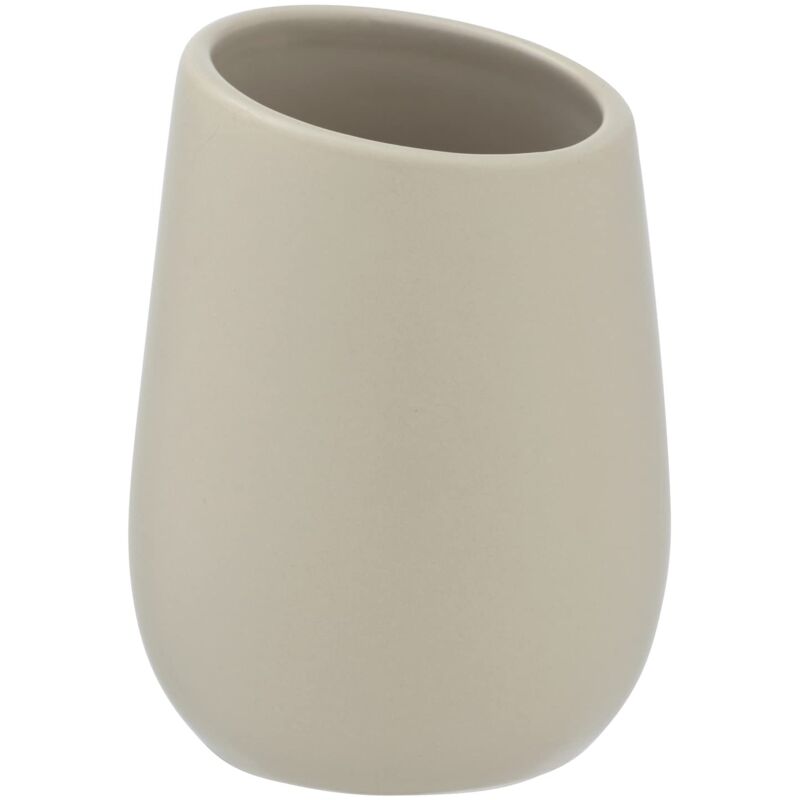foto del prodotto badi portaspazzolino da denti per spazzolino e dentifricio, ceramica, beige, 8 x 11 x 8 cm wenko
