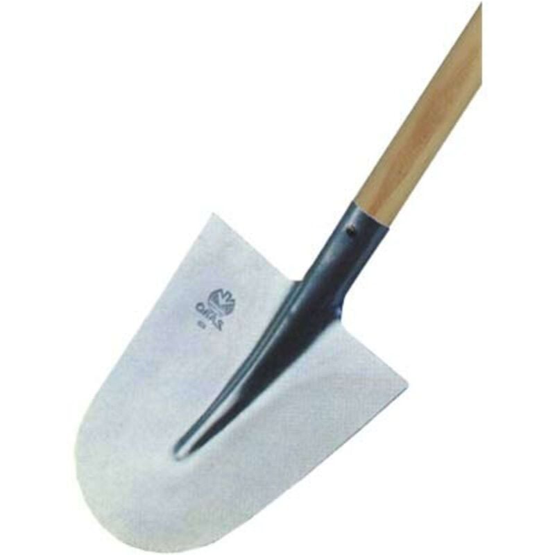 foto del prodotto badile muso bue + m.legno 105/2 tlm ofas - acciaio al boro tempr cm 27x27,5 h.cm 165 gr 1300 - 1 pezzo