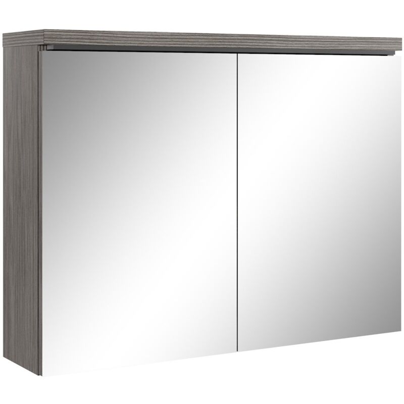foto del prodotto badplaats armadietto a specchio paso 80 x 60cm rovere grigio specchio armadietto bagno