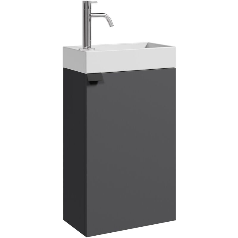 foto del prodotto badplaats mobile bagno apollo antracite 40x22 cm mobile contenitore mobile lavabo