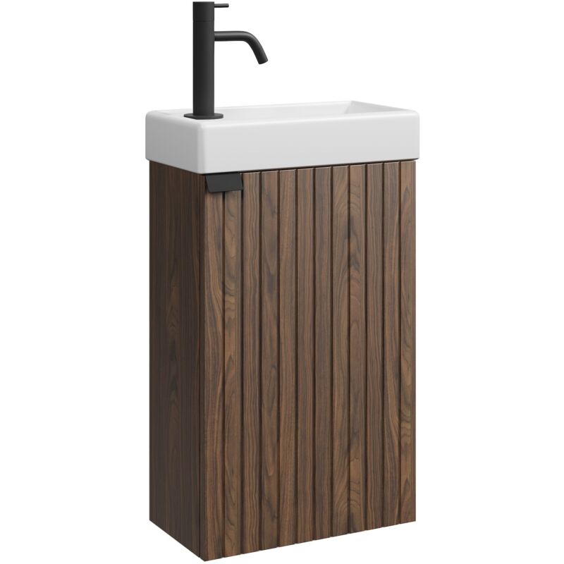 foto del prodotto badplaats mobile bagno bosco noce 40x22 cm mobile contenitore mobile lavabo