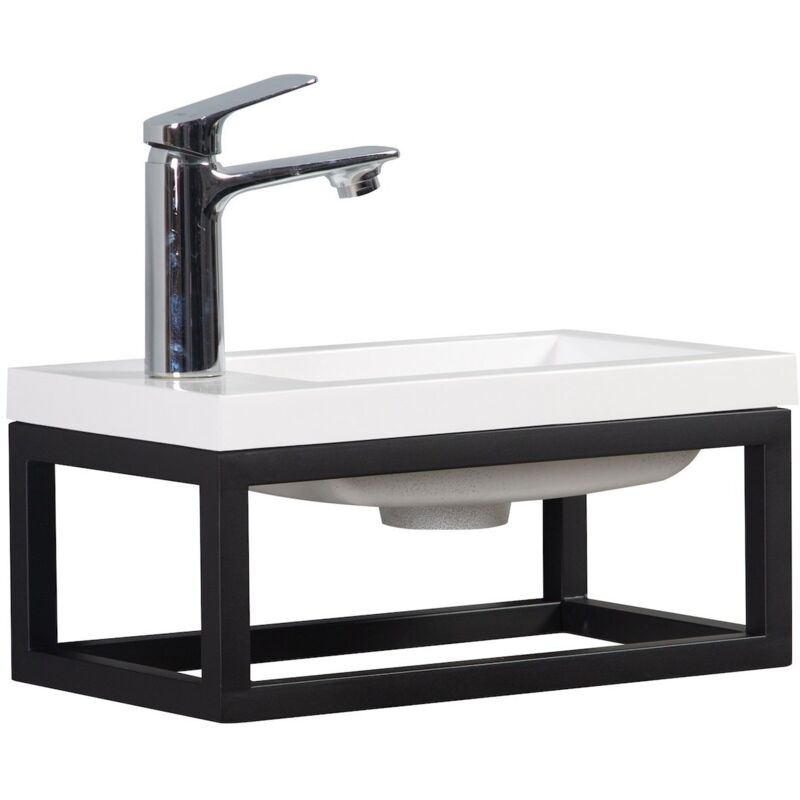 foto del prodotto badplaats mobile da bagno gabinetto angela 40cm bianco opaco armadio wc mobiletto lavabo