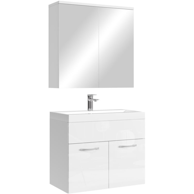 foto del prodotto badplaats mobile da bagno montreal 01 60cm bianco lucido armadietto a specchio