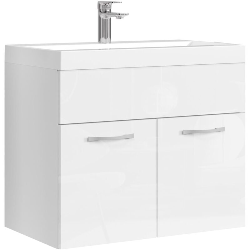 foto del prodotto badplaats mobile da bagno montreal 01 60cm bianco lucido armadio mobiletto lavabo
