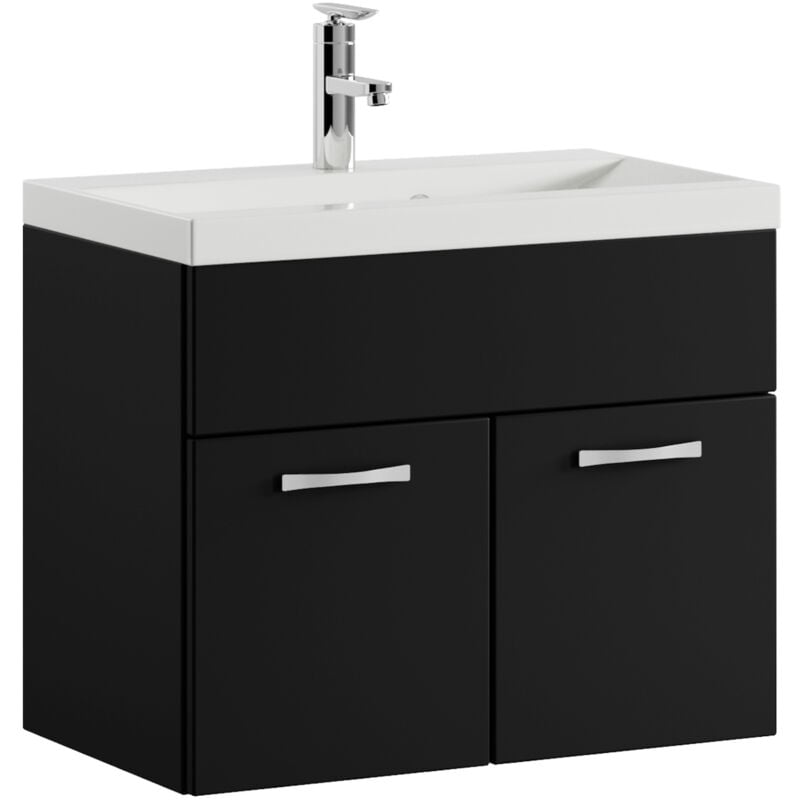 foto del prodotto badplaats mobile da bagno montreal 01 60cm nero opaco armadio mobiletto lavabo