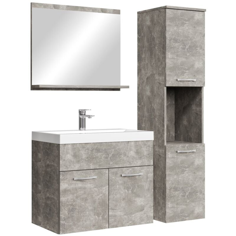 foto del prodotto badplaats mobile da bagno montreal 60cm grigio cemento armadio mobiletto lavabo