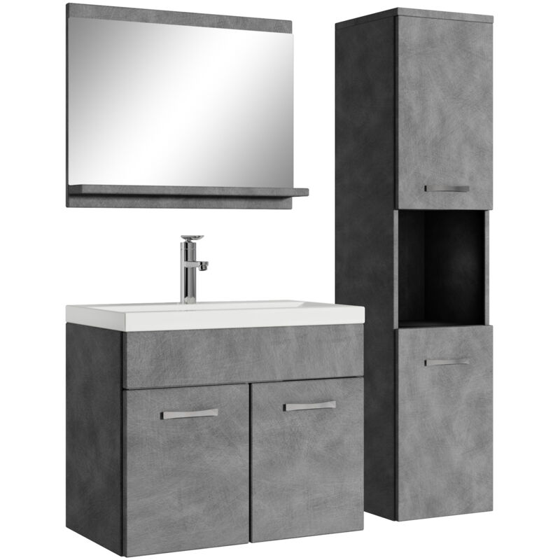 foto del prodotto badplaats mobile da bagno montreal 60cm grigio scuro armadio mobiletto lavabo