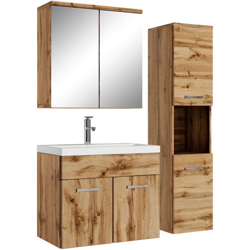 foto del prodotto badplaats mobile da bagno montreal 60cm rovere armadio mobiletto armadietto a specchio