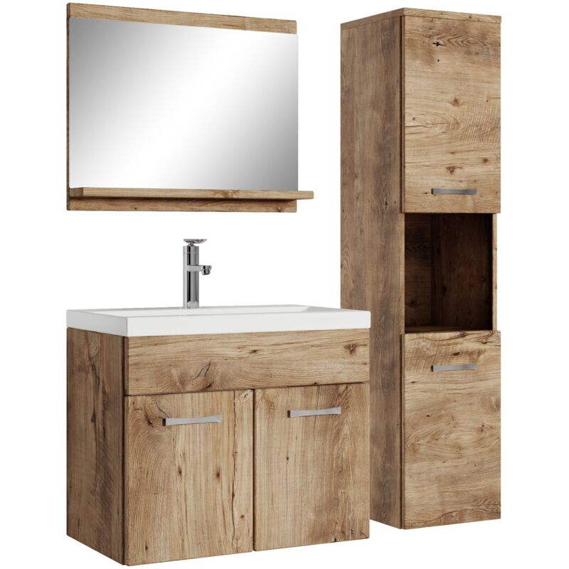 foto del prodotto badplaats mobile da bagno montreal 60cm rovere castagno armadio mobiletto lavabo