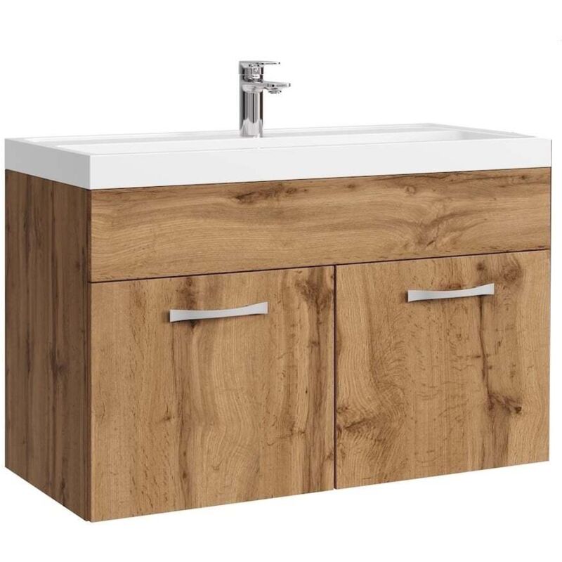 foto del prodotto badplaats mobile da bagno paso 01 80cm rovere armadio mobiletto lavabo