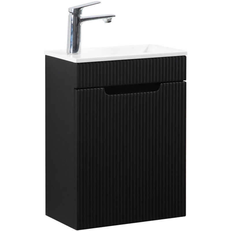 foto del prodotto badplaats mobile da bagno thermis 40 x 22 cm nero opaco mobili per fontane