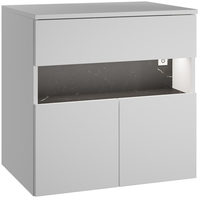 foto del prodotto badplaats - mobile lavabo lisbon 60 x 44 x 60 cm - bianco opaco - mobile lavabo sospeso