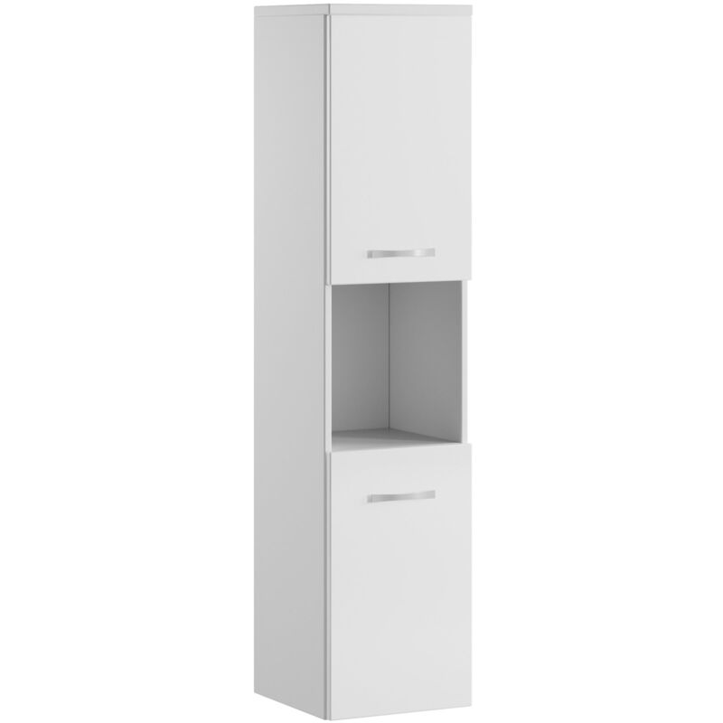 foto del prodotto badplaats mobiletto da bagno montreal 30 x 30 x 131 cm bianco lucido mobiletto