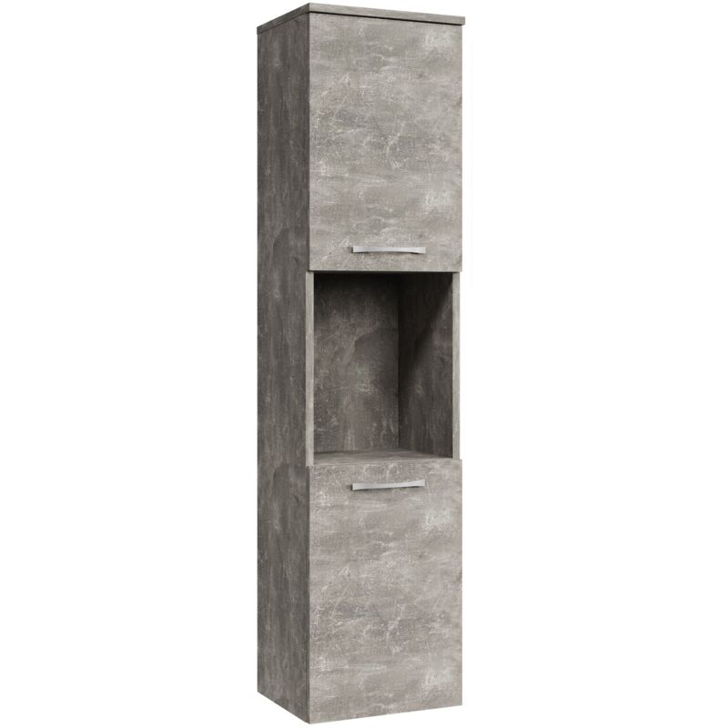 foto del prodotto badplaats mobiletto da bagno montreal 30 x 30 x 131 cm grigio cemento mobiletto