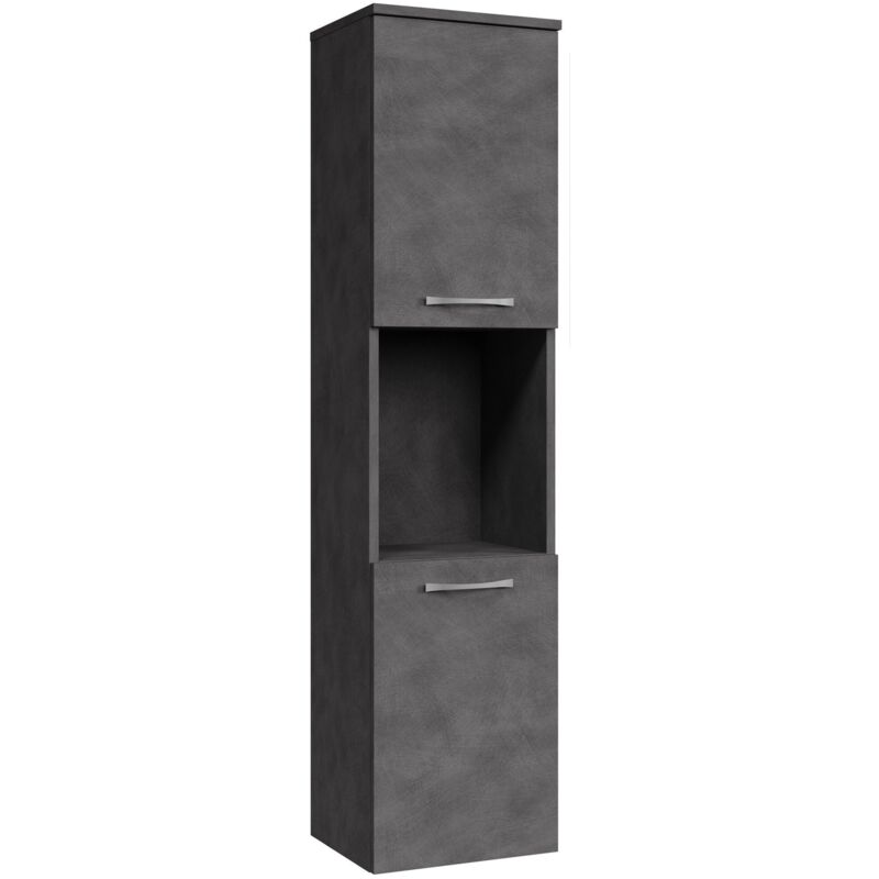 foto del prodotto badplaats mobiletto da bagno montreal 30 x 30 x 131 cm grigio scuro mobiletto