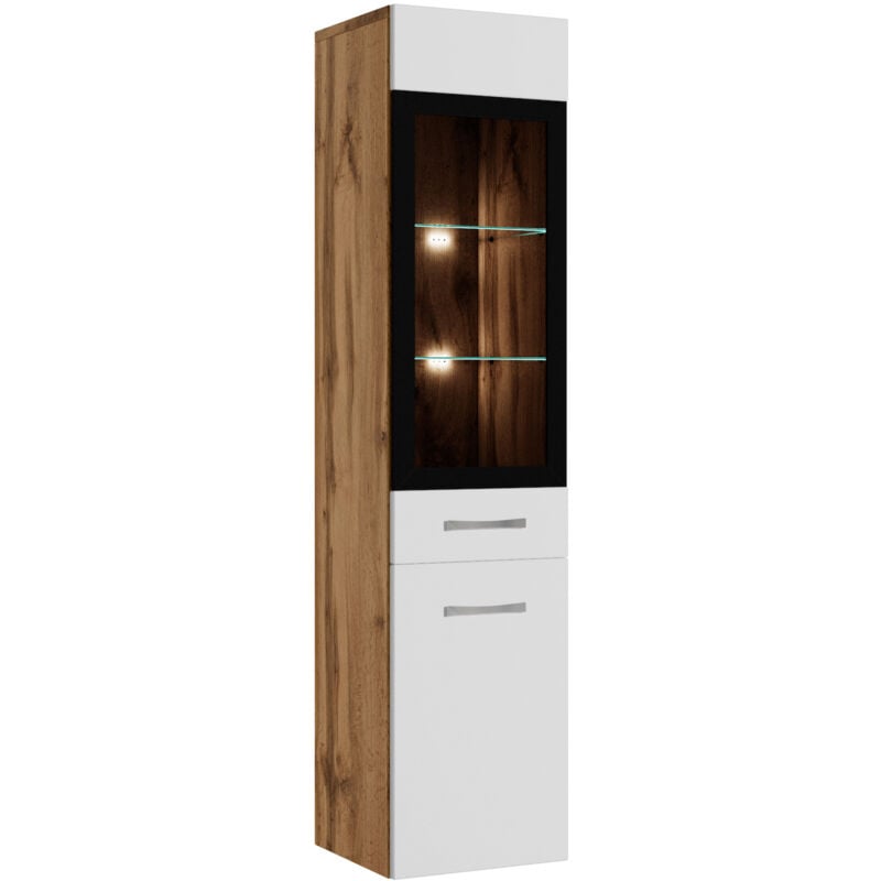 foto del prodotto badplaats mobiletto del bagno rio 30 x 30 x 131 cm rovere bianco mobiletto armadietto,