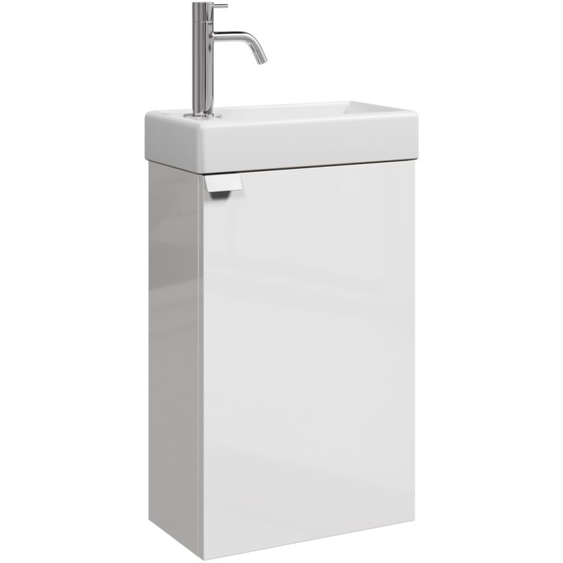 foto del prodotto badplaats mobili bagno apollo bianco lucido 40x22 cm mobili contenitori mobili lavabo