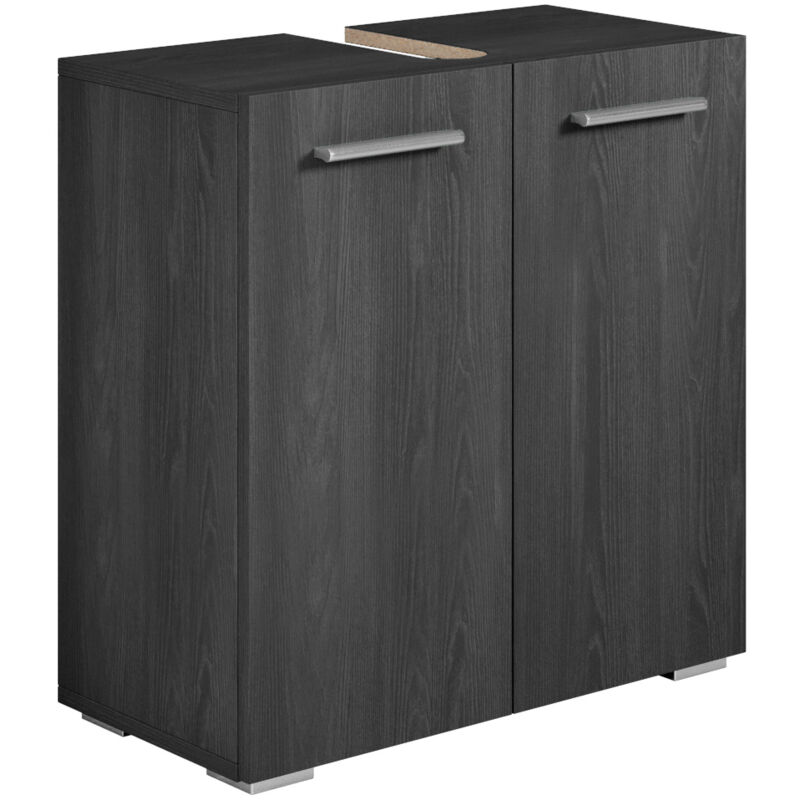 foto del prodotto badplaats mobili da bagno jupiter 60 x 30 x 60cm nero legno armadio mobiletto lavabo