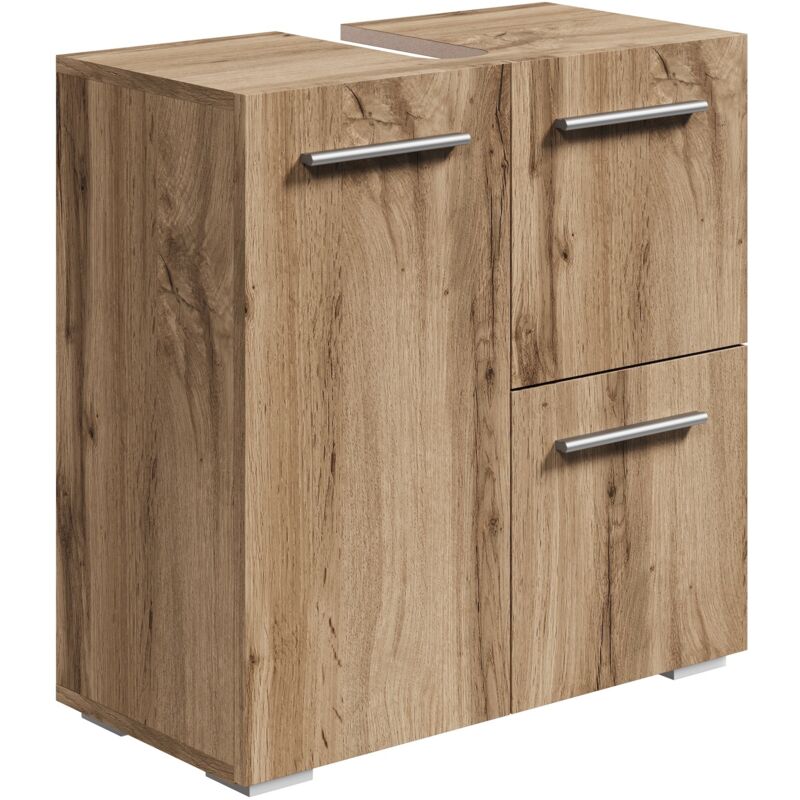 foto del prodotto badplaats mobili da bagno mars 60 x 30 x 60cm rovere marrone armadio mobiletto lavabo