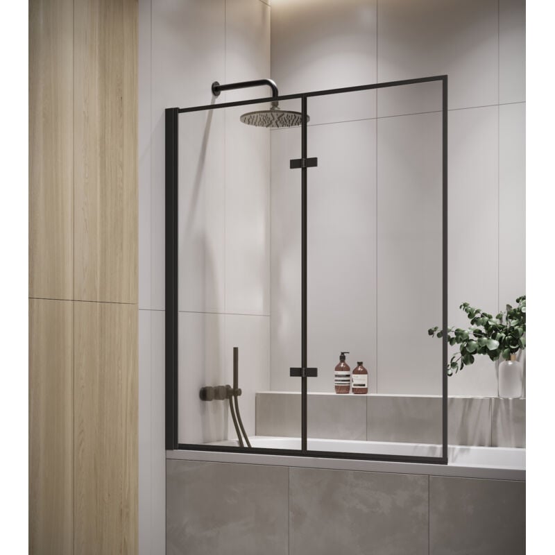 foto del prodotto badplaats parate vasca da bagno medal 110 x 140 cm nero 5mm con rivestimento