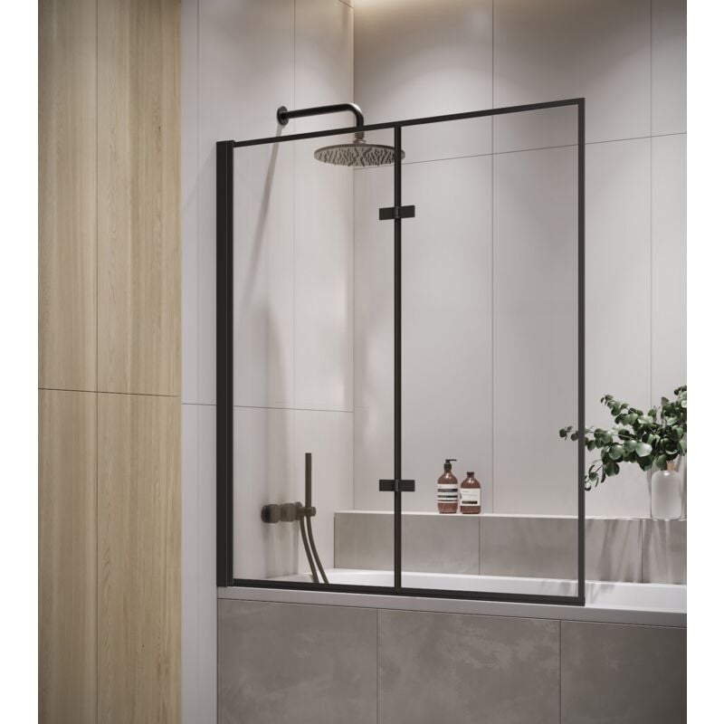 foto del prodotto badplaats parate vasca da bagno medal 120 x 140 cm nero 5mm con rivestimento