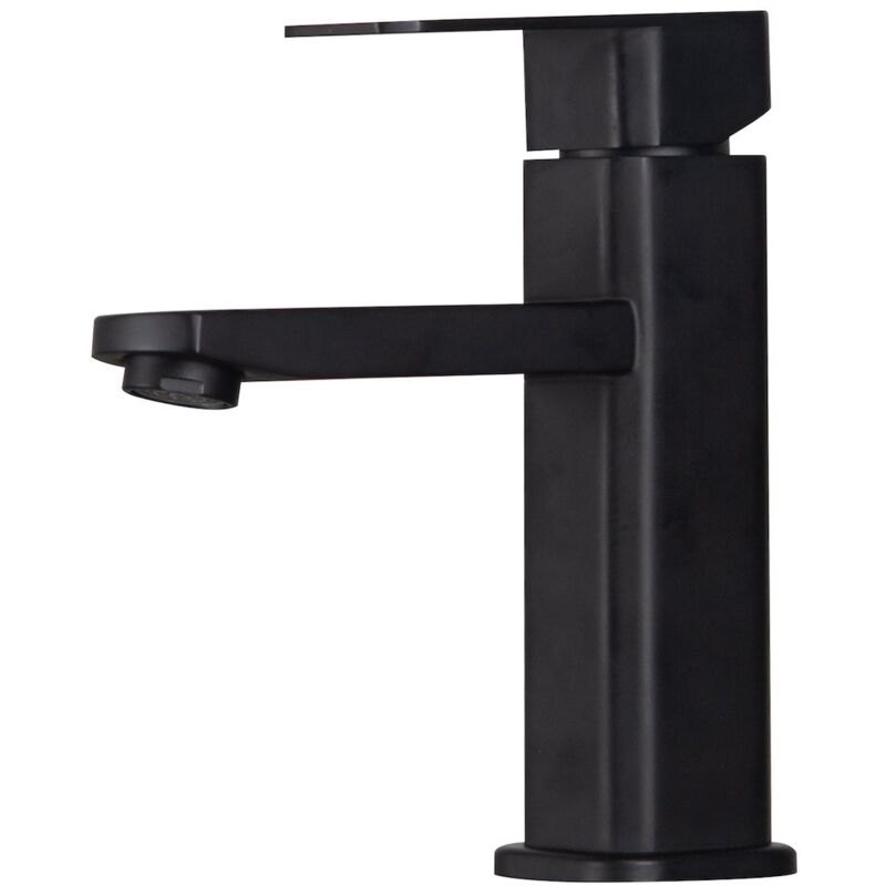 foto del prodotto badplaats rubinetto per lavabo pasco nero miscelatore monocomando