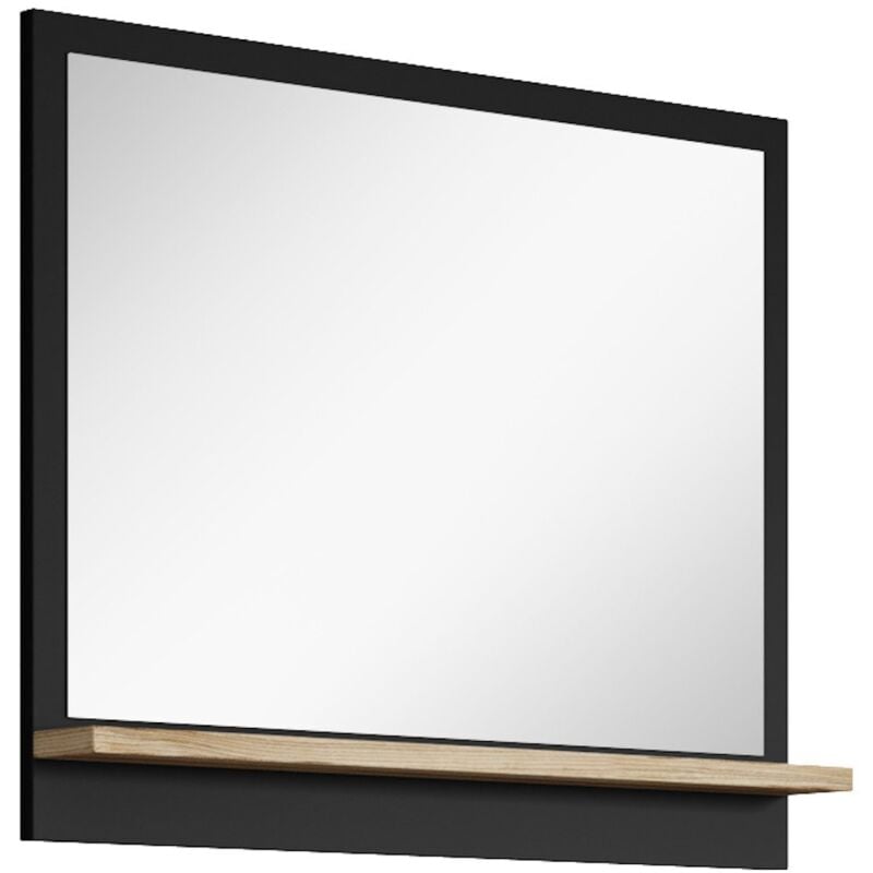 foto del prodotto badplaats specchio da bagno in riva al mare adam 60 cm bianco e nero con etag re