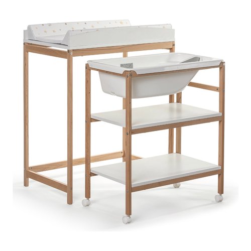 foto del prodotto bagnetto fasciatoio okbaby 933 woody doppia funzione naturale