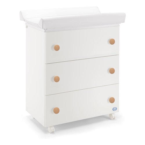 foto del prodotto bagnetto fasciatoio pali 0533winn win 3 cassetti bianco e naturale