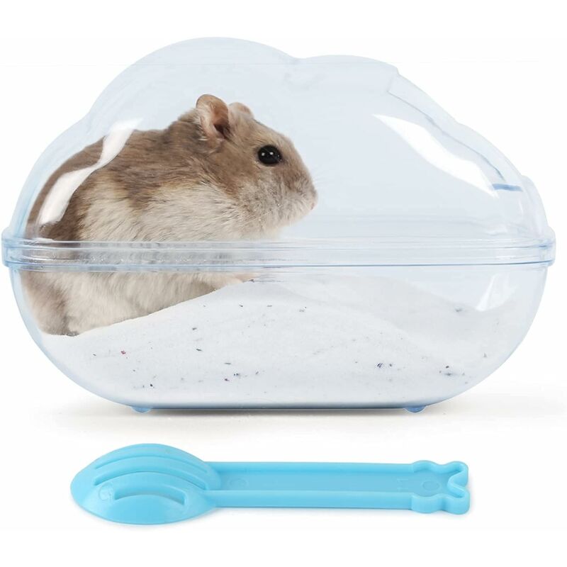 foto del prodotto bagno di sabbia per criceto, bagno di sabbia per criceto, toilette con pala, contenitore per bagno asciutto per cincill , orso dorato, gerbillo