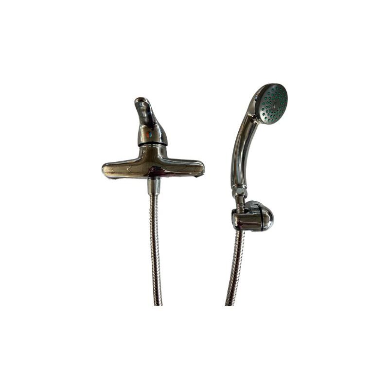 foto del prodotto bagno expert miscelatore doccia esterno roma 2 in ottone cromo con doccetta e