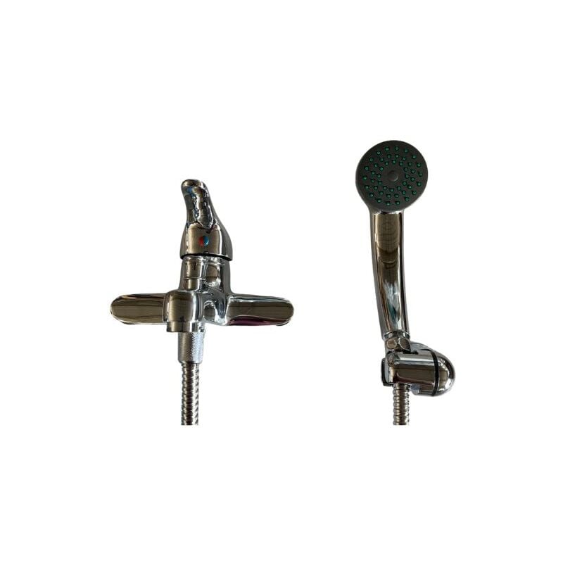 foto del prodotto bagno expert miscelatore doccia vasca roma 2 con deviatore in ottone cromo