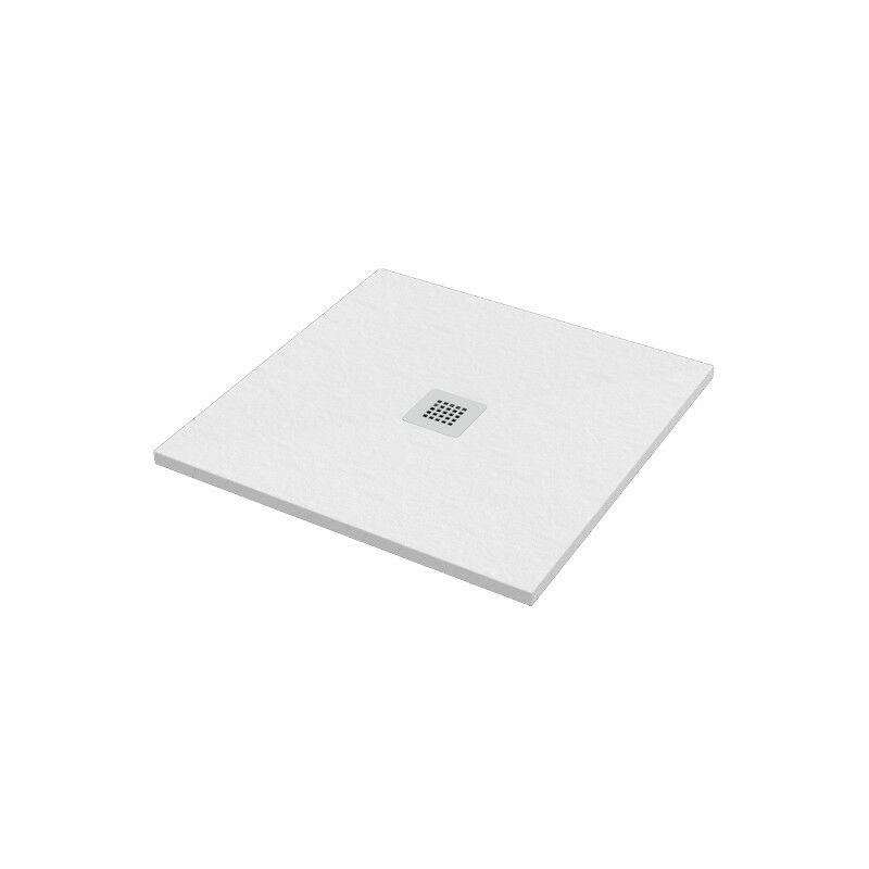 foto del prodotto bagno expert piatto doccia 100x100 h.2 8 in marmo resina effetto pietra bianco