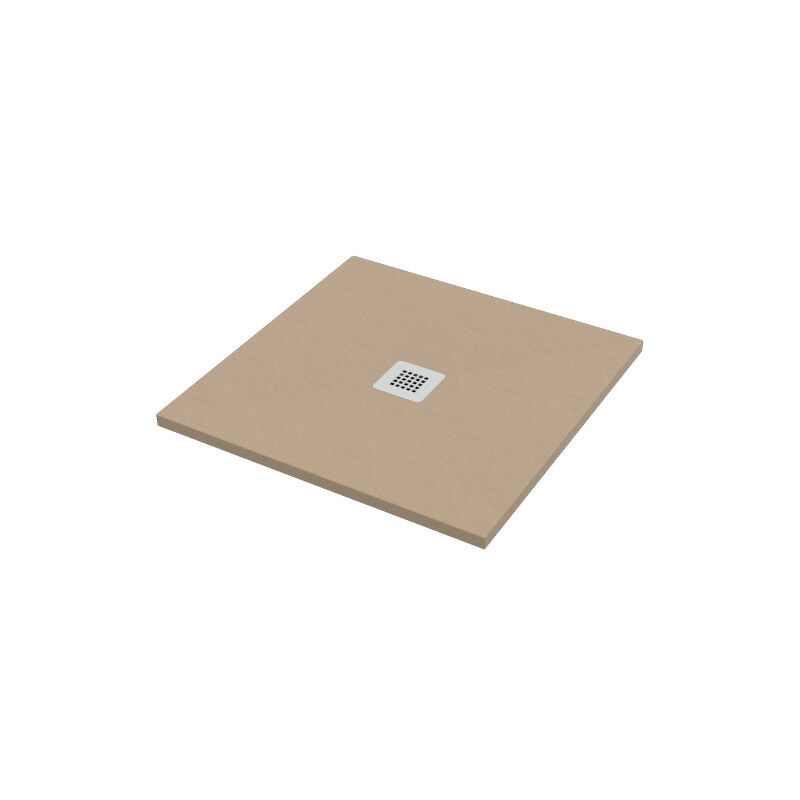 foto del prodotto bagno expert piatto doccia 100x100 h.2 8 in marmo resina effetto pietra sabbia