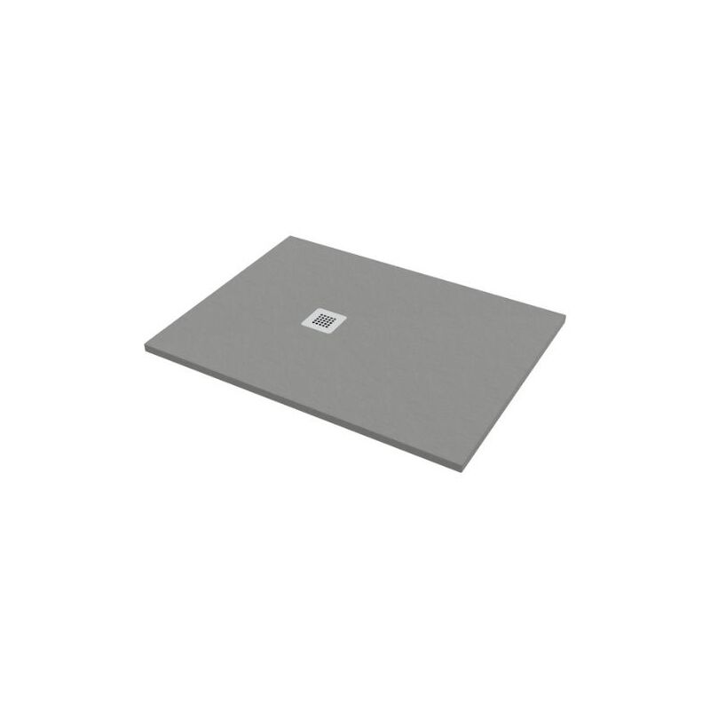 foto del prodotto bagno expert piatto doccia 100x110 h.2 8 in marmo resina effetto pietra grigio