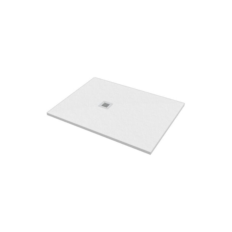 foto del prodotto bagno expert piatto doccia 100x120 h.2 8 in marmo resina effetto pietra bianco