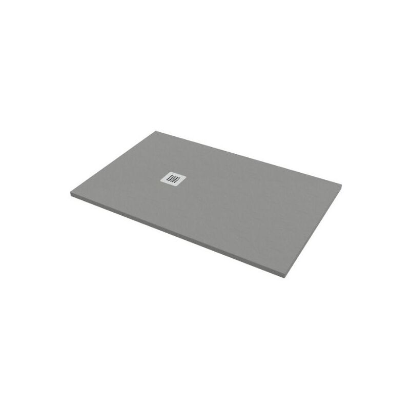 foto del prodotto bagno expert piatto doccia 100x140 h.2 8 in marmo resina effetto pietra grigio