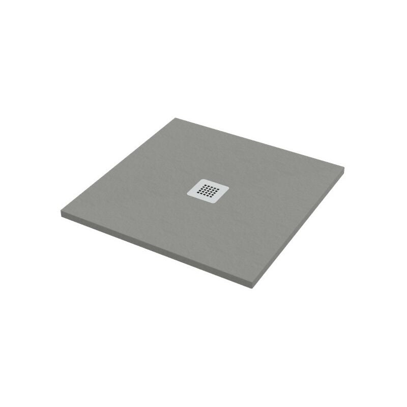 foto del prodotto bagno expert - piatto doccia 70x70 h.2 8 in marmo resina effetto pietra grigio