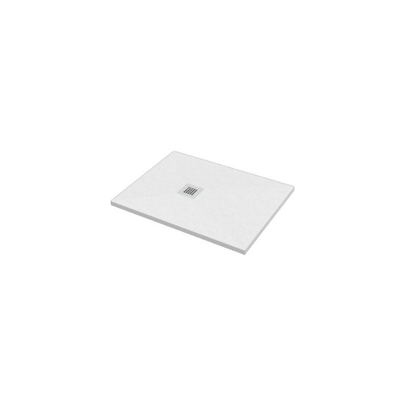 foto del prodotto bagno expert piatto doccia 70x80 h.2 8 in marmo resina effetto pietra bianco