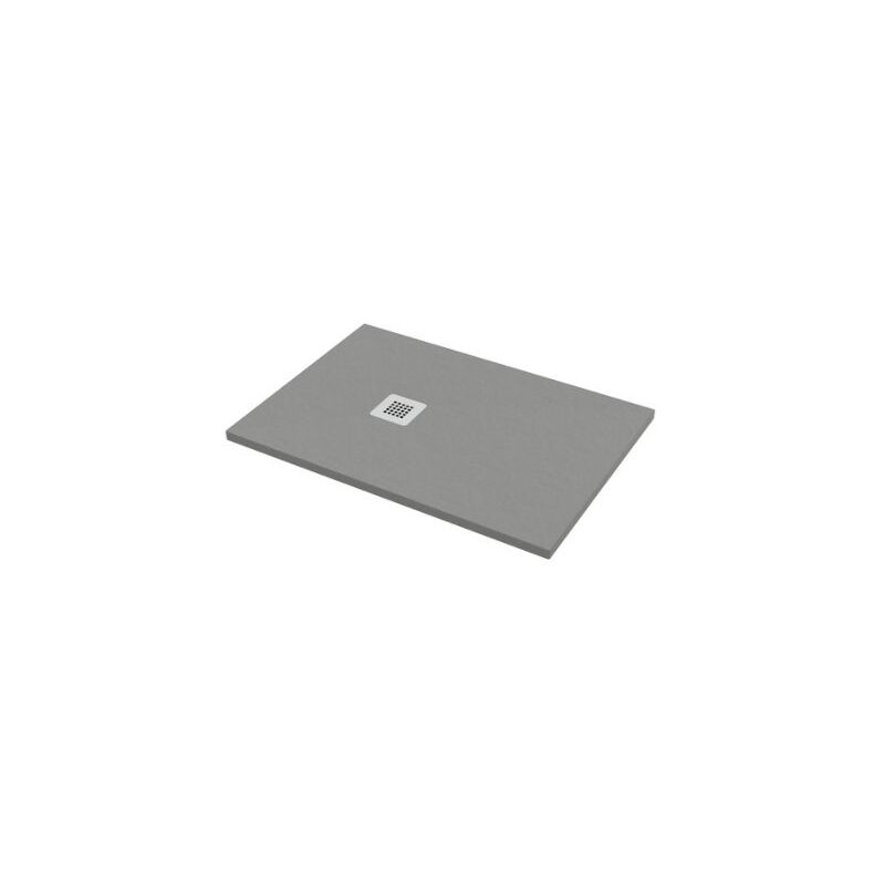 foto del prodotto bagno expert piatto doccia 75x100 h.2 8 in marmo resina effetto pietra grigio