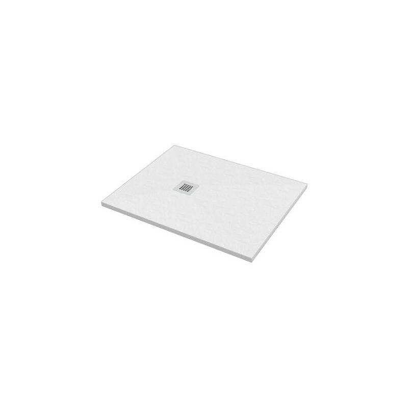 foto del prodotto bagno expert piatto doccia 75x110 h.2 8 in marmo resina effetto pietra bianco