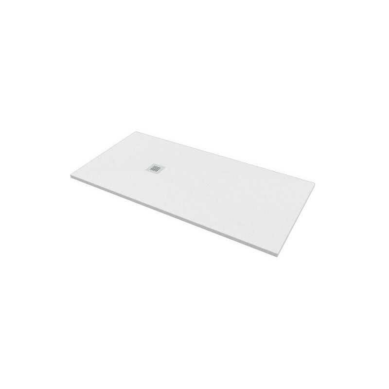 foto del prodotto bagno expert piatto doccia 80x160 h.2 8 in marmo resina effetto pietra bianco