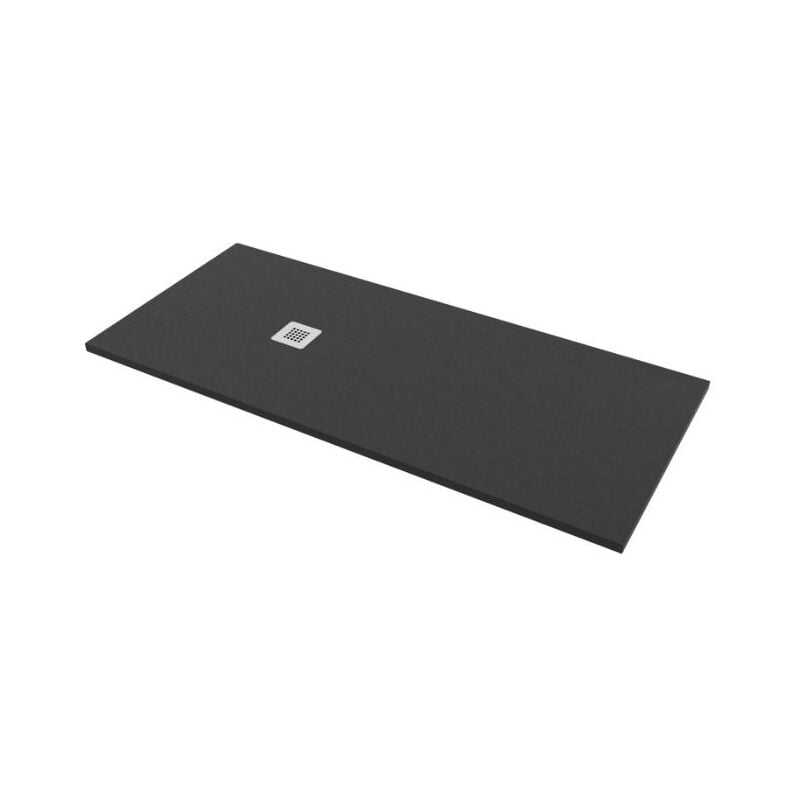 foto del prodotto bagno expert piatto doccia 80x190 h.2 8 in marmo resina effetto pietra nero