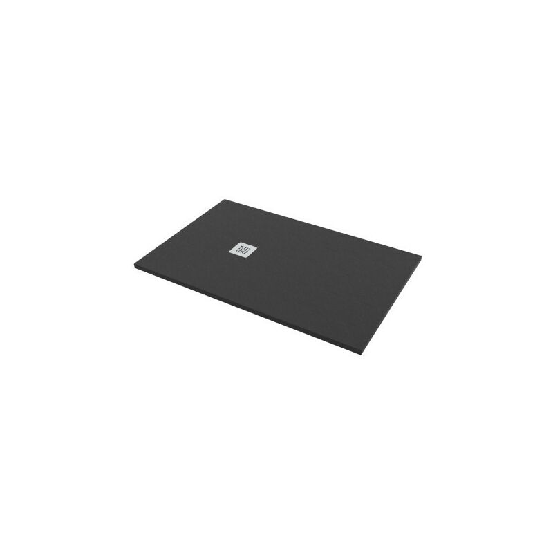 foto del prodotto bagno expert piatto doccia 90x100 h.2 8 in marmo resina effetto pietra nero