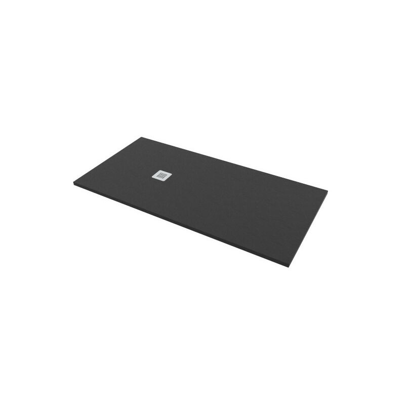 foto del prodotto bagno expert piatto doccia 90x160 h.2 8 in marmo resina effetto pietra nero