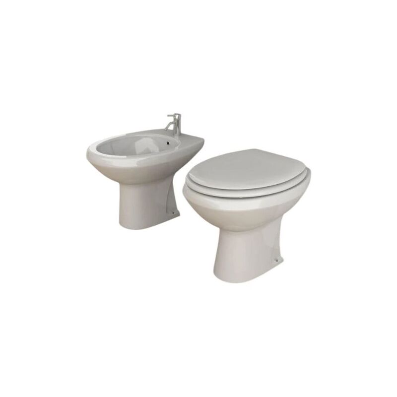 foto del prodotto bagno expert sanitari donatello new scarico terra cm. 49x39 con sedile in mdf