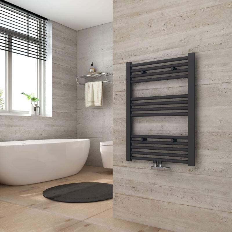 foto del prodotto bagno radiatore asciugamani riscaldamento 700 x 500 mm antracite radiatore asciugamani collegamento centrale scaldasalviette heilmetz