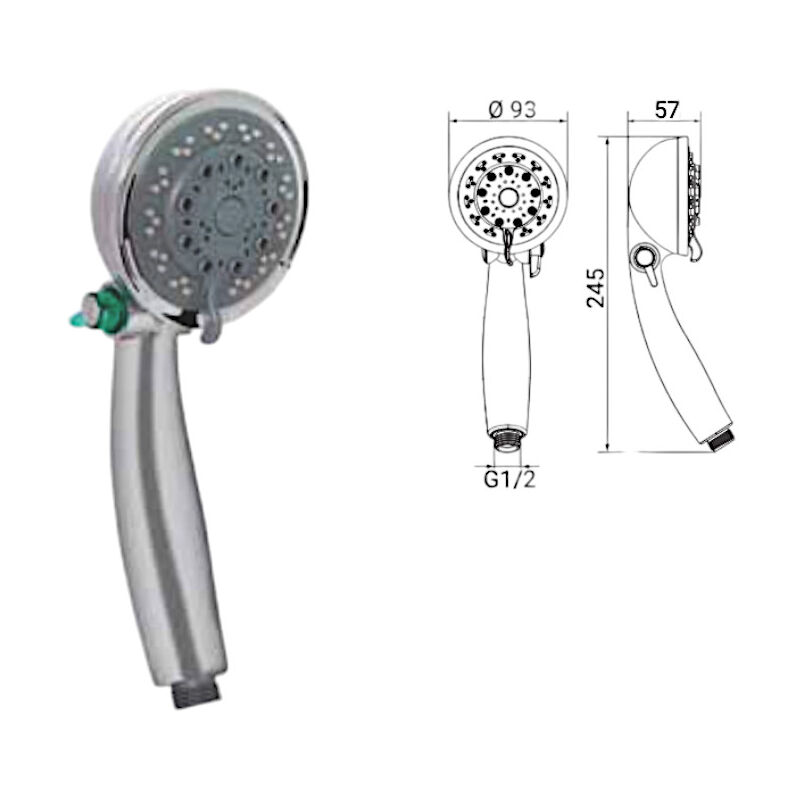 foto del prodotto bagnoclic doccetta in abs 5 getti, con valvola risparmio acqua